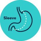 Gastric sleeve icon